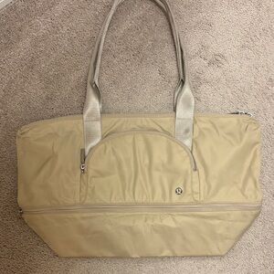 Lululemon Athletica Expandable Tan Tote Bag